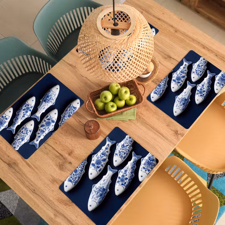 Set de table - Poisson - Delftware - Céramique — 4