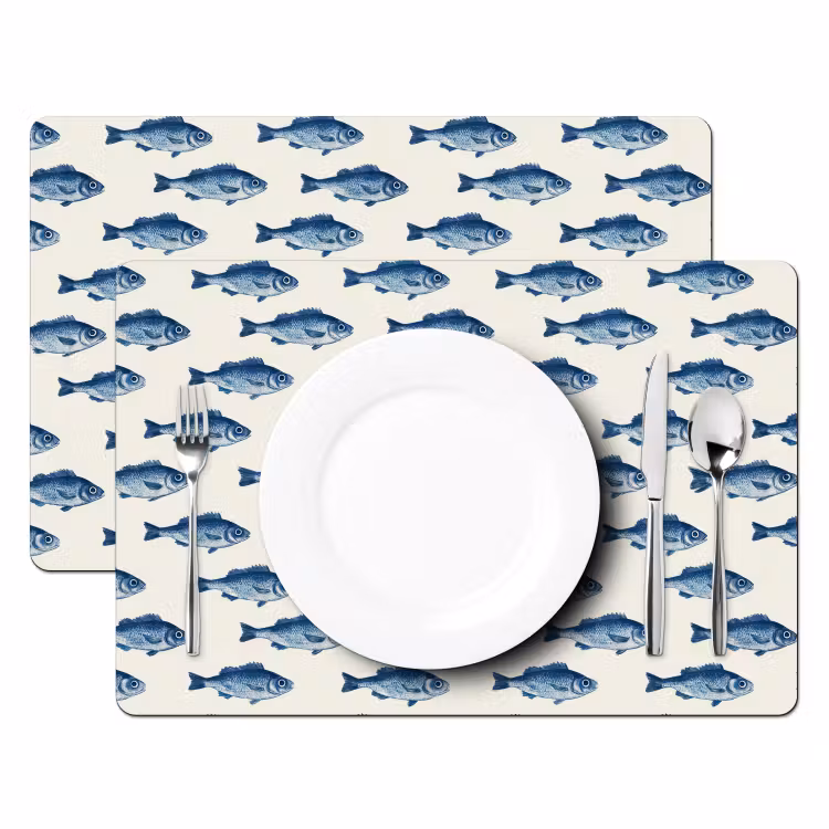 Set de table - Poisson - Motif - Bleu — 2