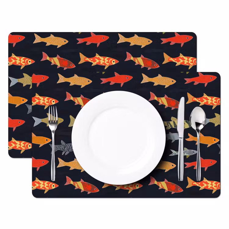 Set de table - Poisson - Motif - Coloré — 2