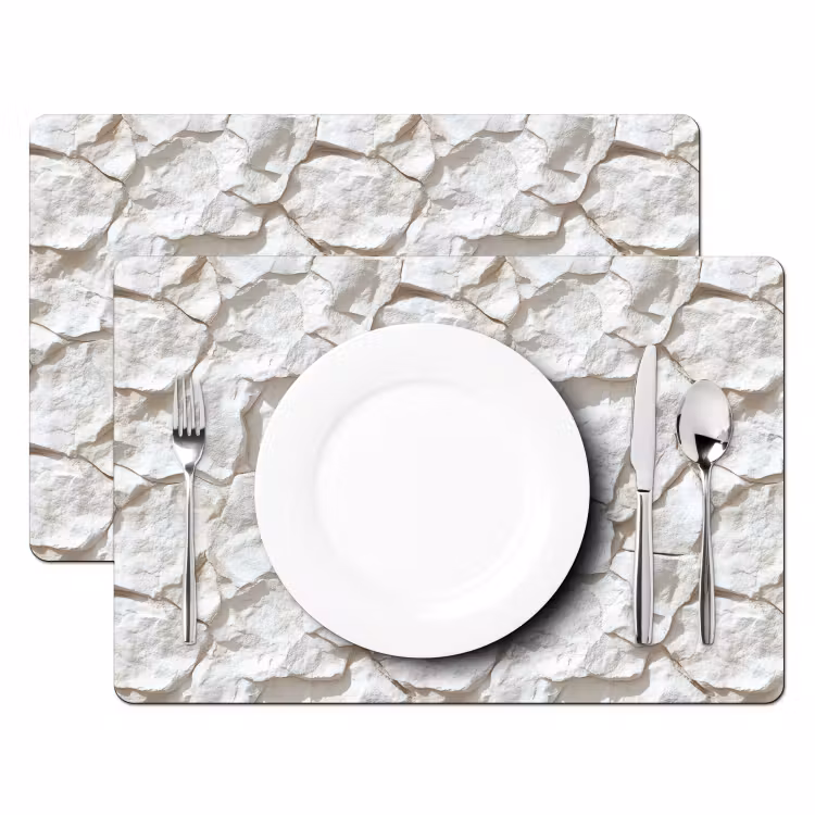 Set de table - Structure - Rock - Blanc — 2