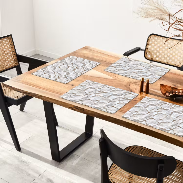 Set de table - Structure - Rock - Blanc — 3