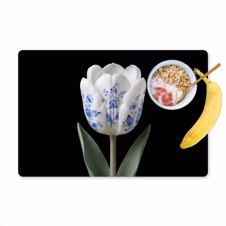 Set de table - Tulipe - Motif - Bleu — 1