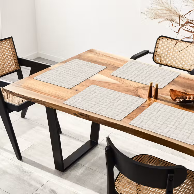 Set de table - Vannerie - Rayures - Beige — 3