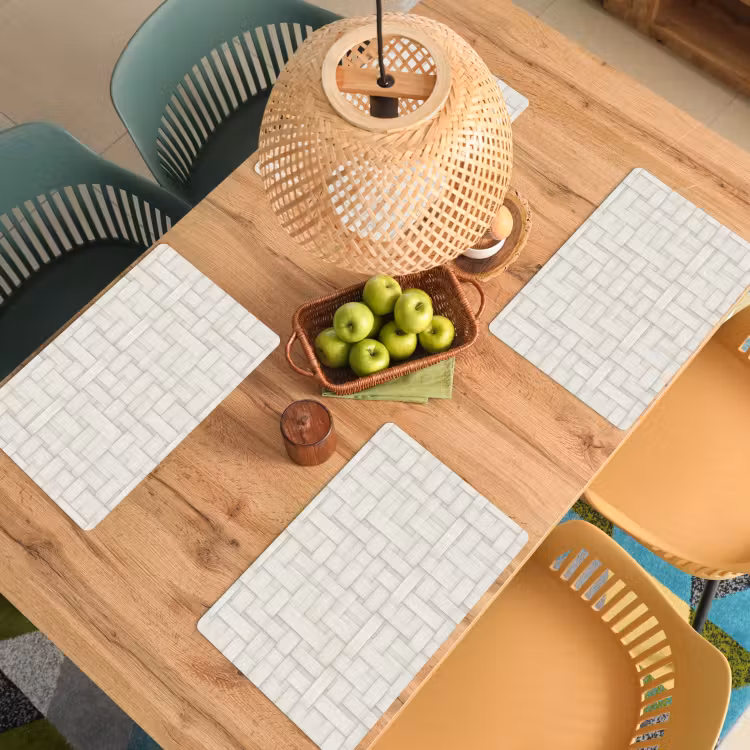 Set de table - Vannerie - Rayures - Beige — 4