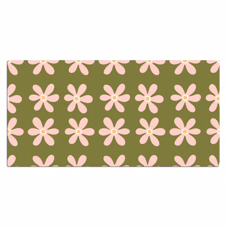 Sous main bureau - Fleur - Moderne - Vert — 2