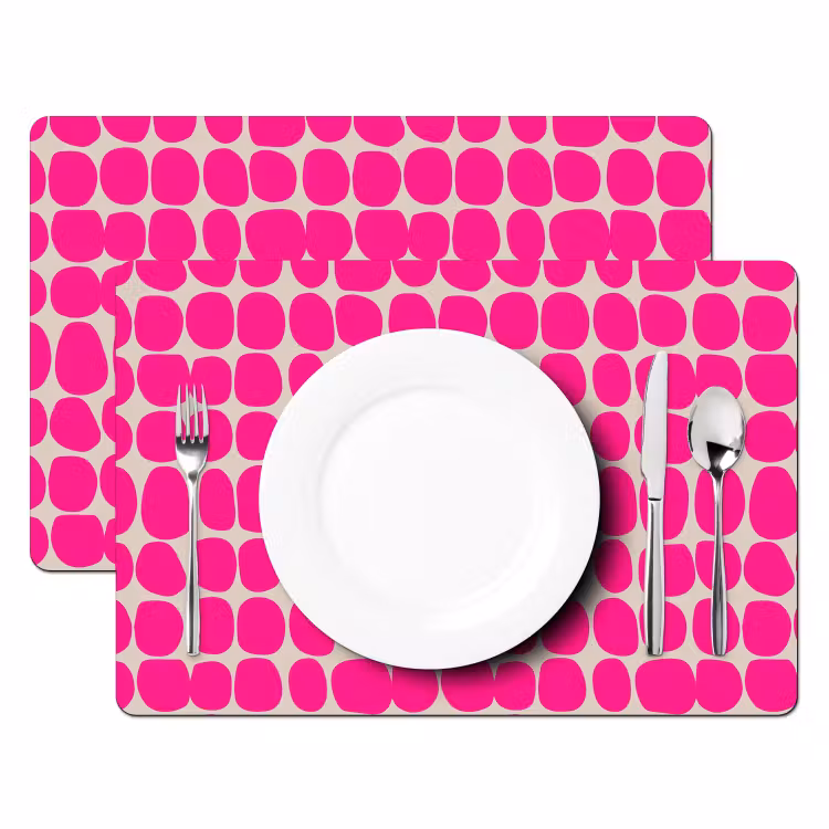 Set de table - Pois - Motif - Rose — 2