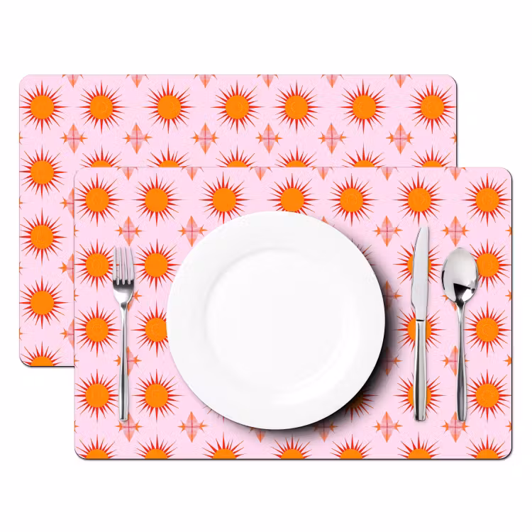 Set de table - Soleil - Motif - Rose — 2