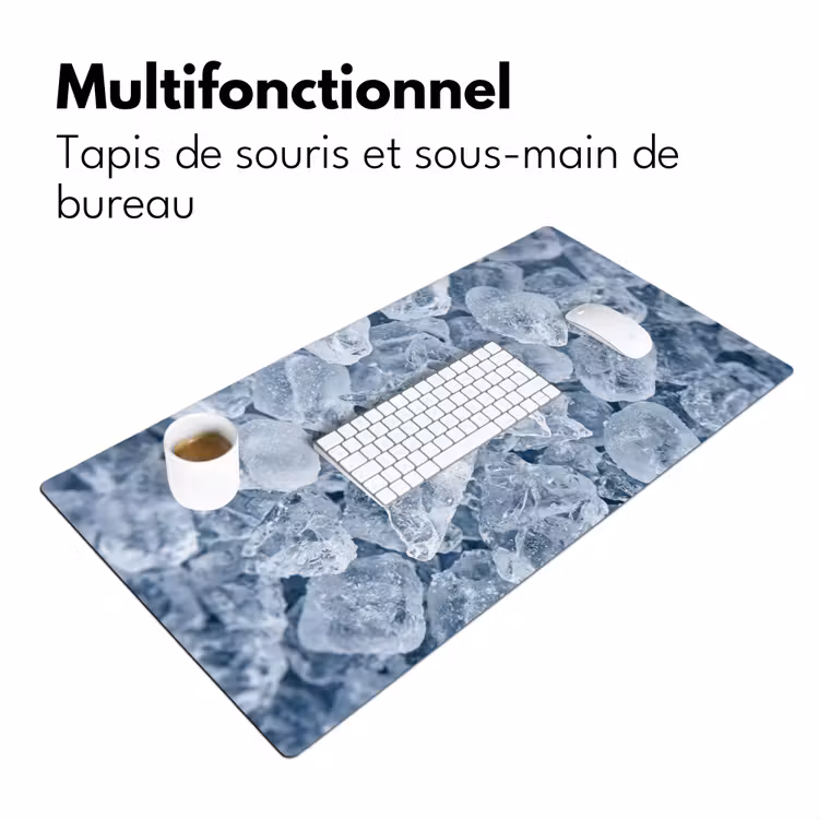 Sous main bureau - Glaçons - Eau - Bleu — 7