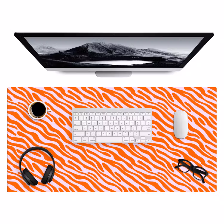 Sous main bureau - Rayures - Dynamique - Orange — 4