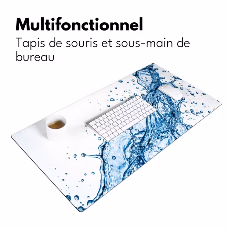 Sous main bureau - Spash - Eau - Bleu — 7