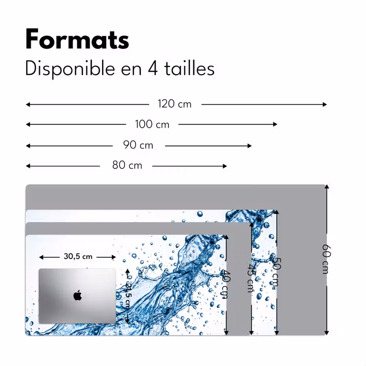 Sous main bureau - Spash - Eau - Bleu — 8