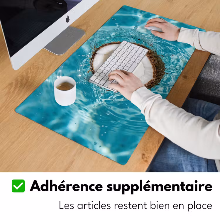 Sous main bureau - Noix de coco - Eau - Blanc — 6