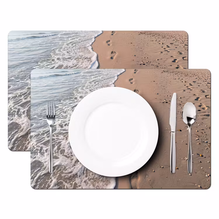 Set de table - Pas - Ligne de marée - Mer — 2
