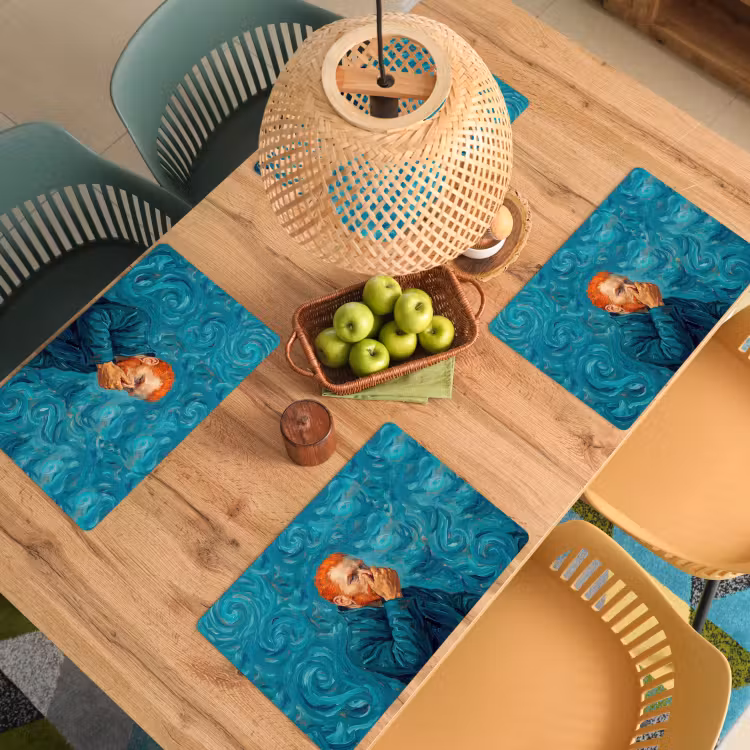 Set de table - Portrait - Classique - Bleu — 4