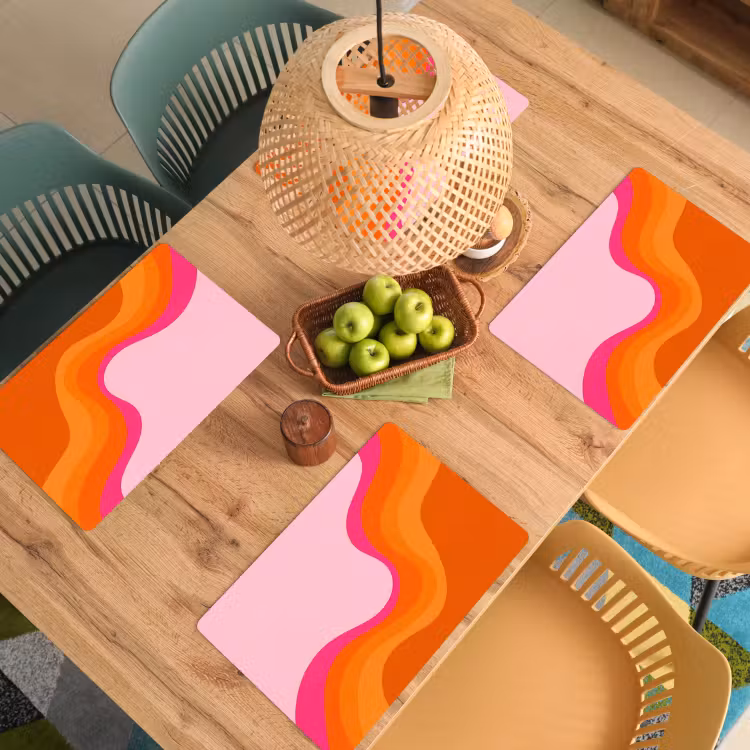 Set de table - Rétro - Vagues - Coloré — 4