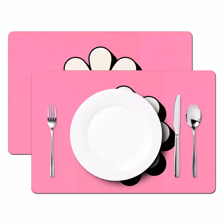 Set de table - Smiley - Fleur - Rose — 2