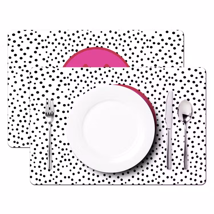 Set de table - Smiley - Rose - Points — 2