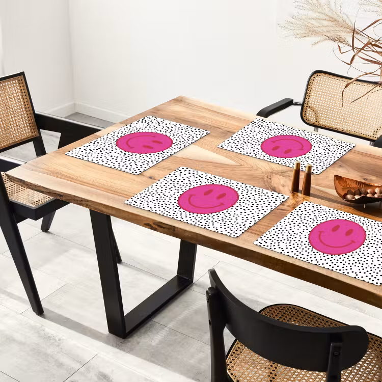 Set de table - Smiley - Rose - Points — 3