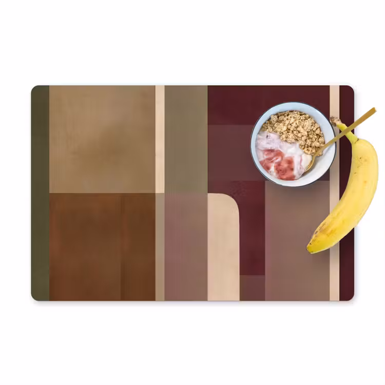 Set de table - Plaines - Abstrait - Bordeaux - Lignes — 1