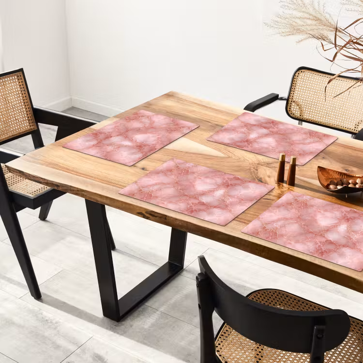 Set de table - Rose - Quartz - Or - Marbre — 3