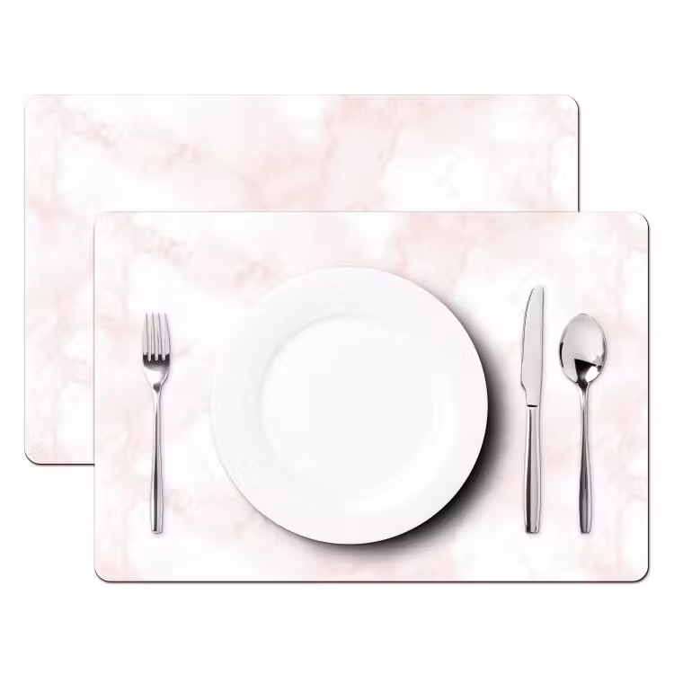 Set de table - Texture nuage - Rose - Marbre — 2