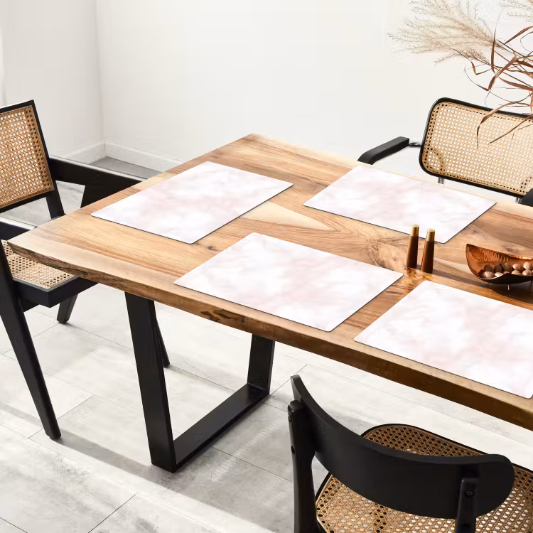 Set de table - Texture nuage - Rose - Marbre — 3