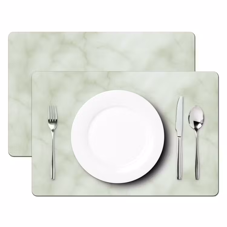 Set de table - Vert - Marbre - Veines — 2