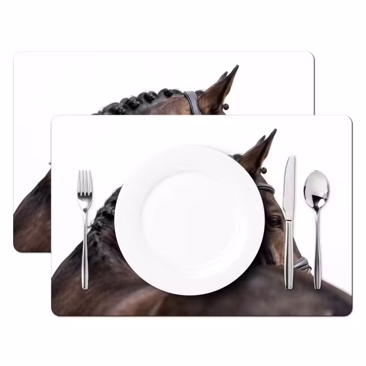 Set de table - Portrait - Cheval - Elégant — 2