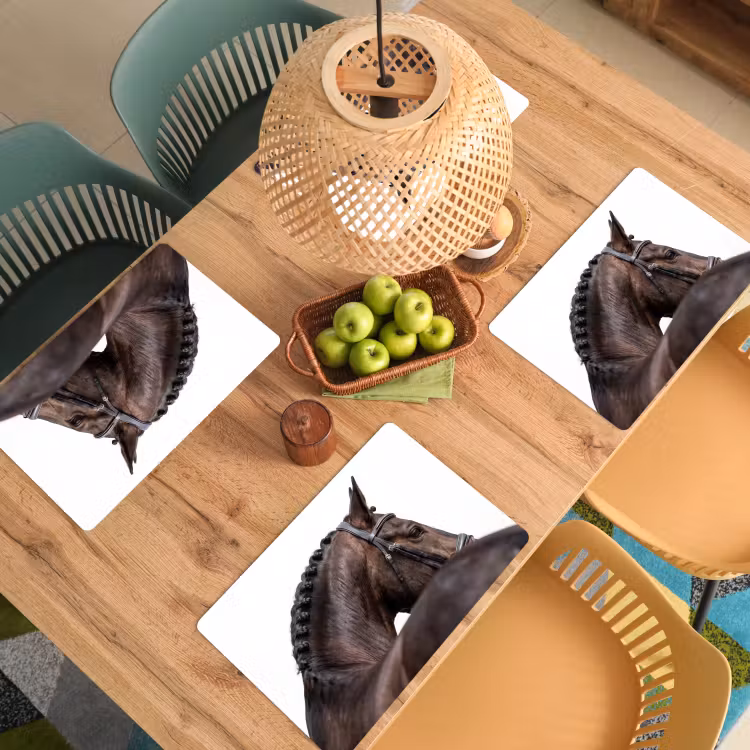 Set de table - Portrait - Cheval - Elégant — 4
