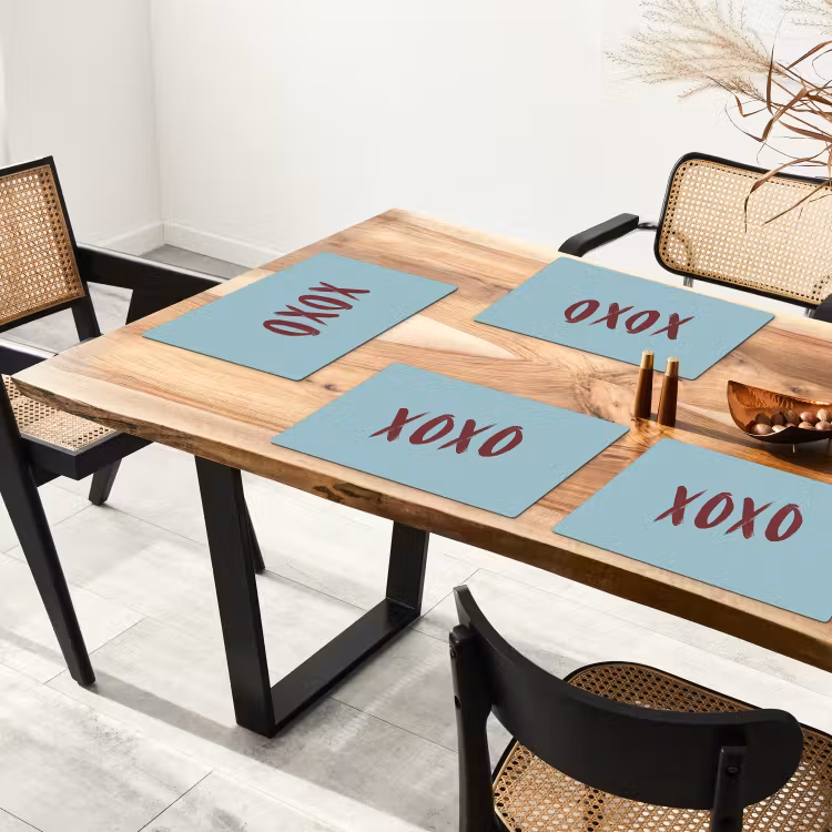 Set de table - XOXO - Bleu - Rouge — 3