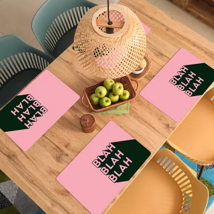 Set de table - Texte - Graphique - Vert - Ombre — 4