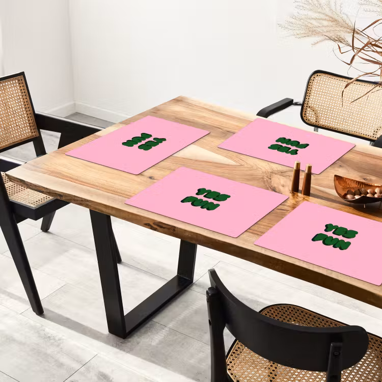 Set de table - Oui fun - Vert - Rose — 3
