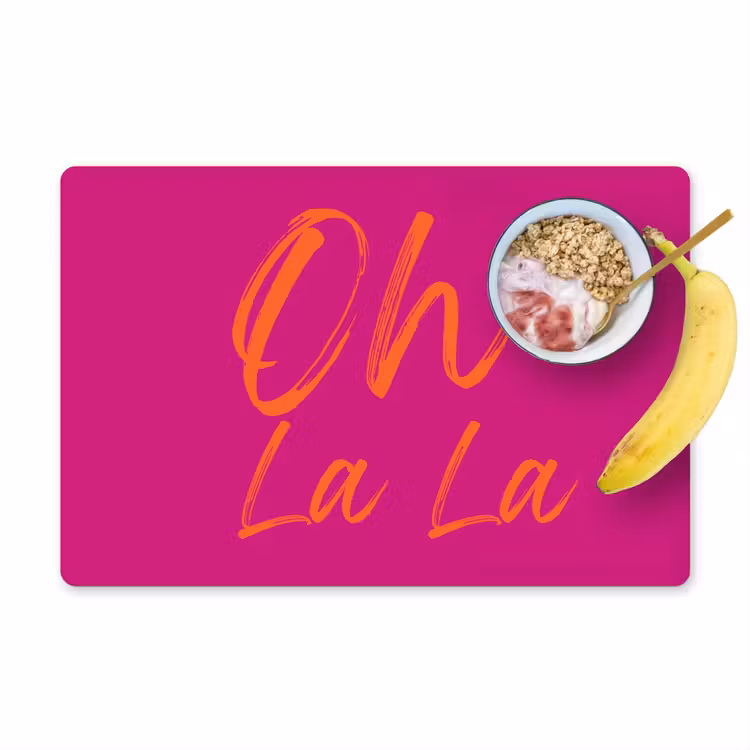 Set de table - Oh la la - Orange - Rose — 1