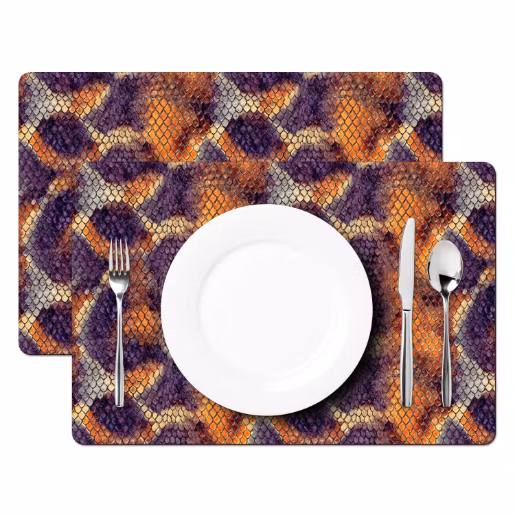 Set de table - Serpent - Coloré - Écailles — 2