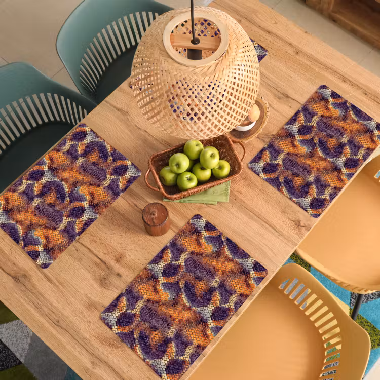 Set de table - Serpent - Coloré - Écailles — 4
