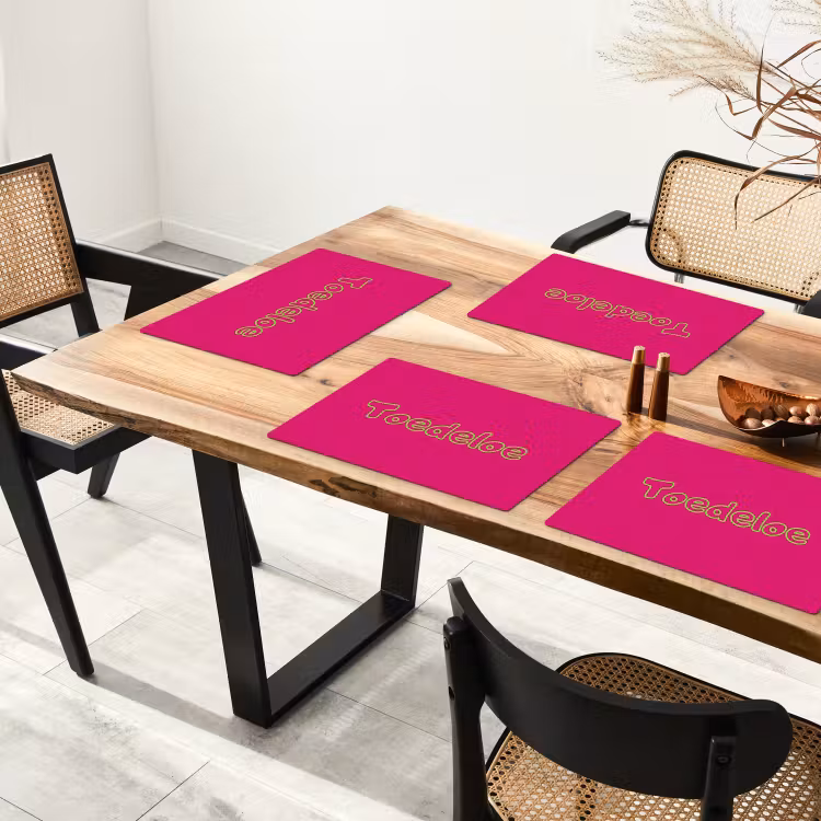 Set de table - Toedeloe - Vert - Rose — 3