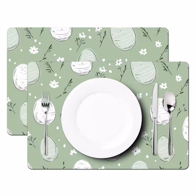 Set de table - Vert - Œufs - Motif — 2