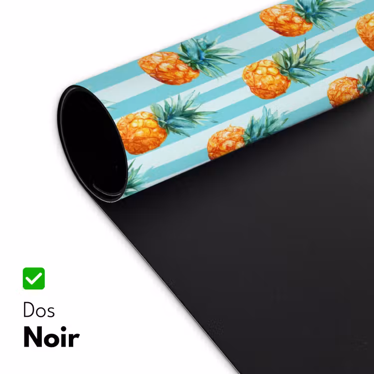 Sous main bureau - Ananas - Rayures - Vert — 5
