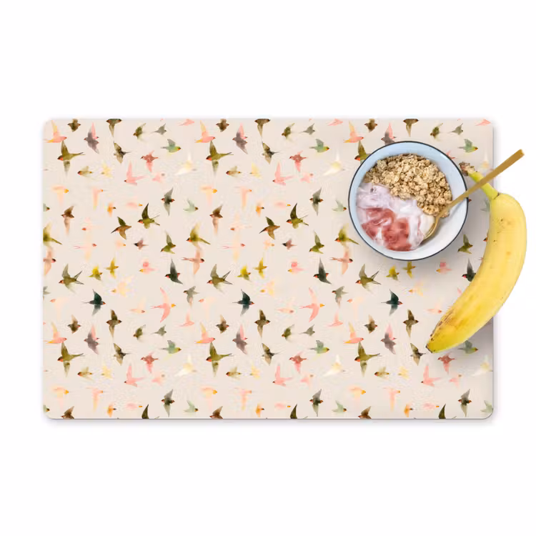 Set de table - Oiseaux - mouches - coloré — 1