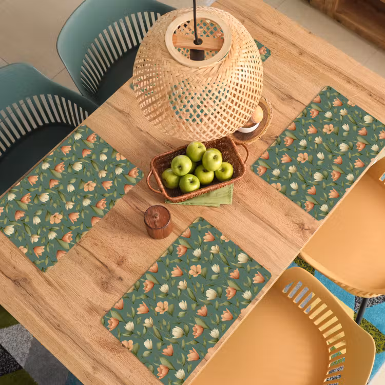 Set de table - Tulipes - Botanique - Vert — 4