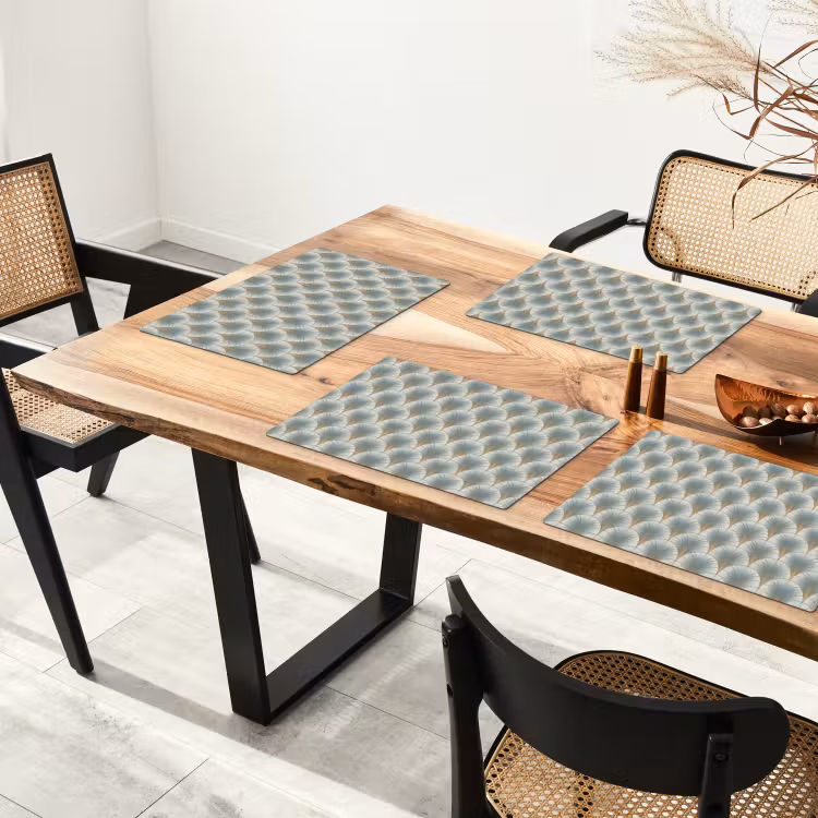 Set de table - Ventilateur - Classique - Bleu — 3