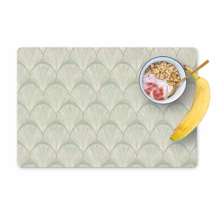 Set de table - Ventilateurs - Motif - Vert — 1