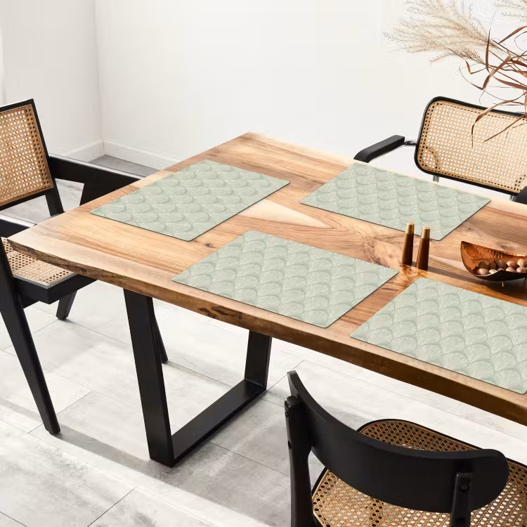 Set de table - Ventilateurs - Motif - Vert — 3