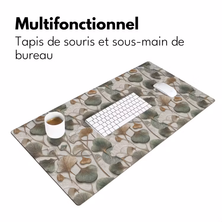 Sous main bureau - Elégant - Feuillu - Vert — 7