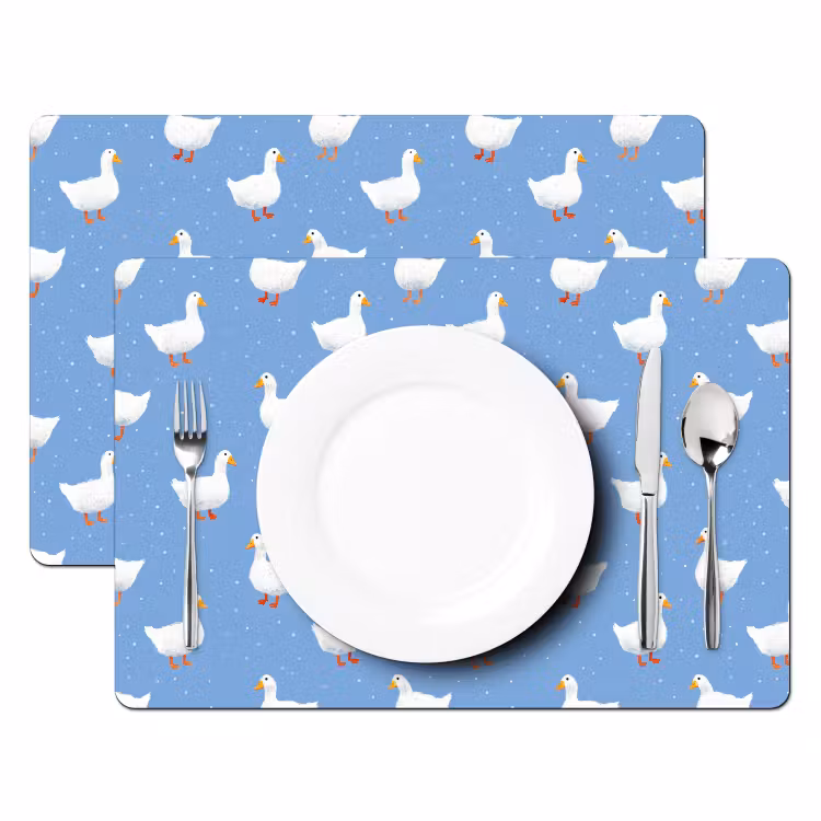 Set de table - Oies - Elégant - Bleu — 2