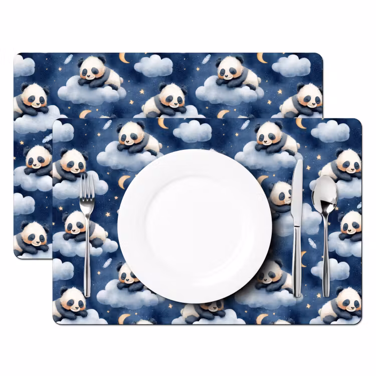 Set de table - Pandas - Dormants - Bleu — 2