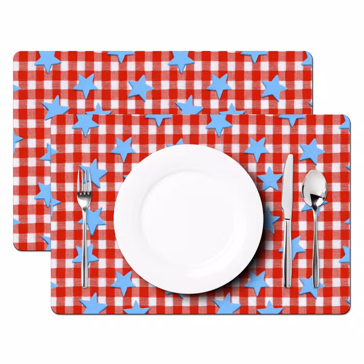 Set de table - Plaid - Étoiles - Rouge — 2