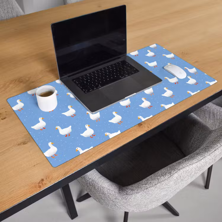 Sous main bureau - Oies - Elégant - Bleu — 3