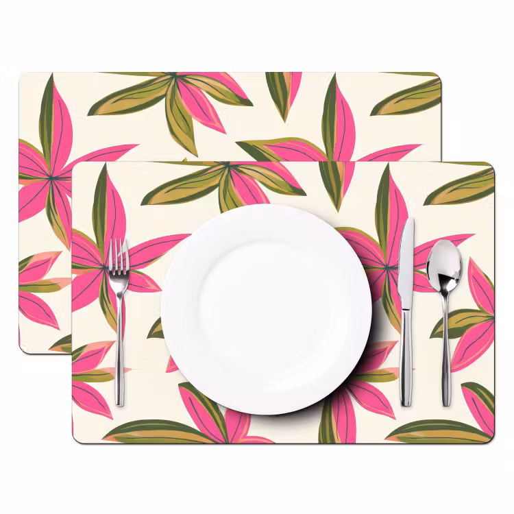 Set de table - Tropical - Fleur - Rose — 2