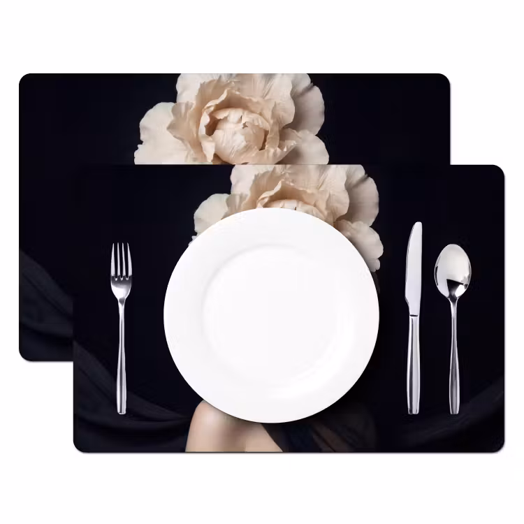 Set de table - Rose - Intemporel - Noir — 2